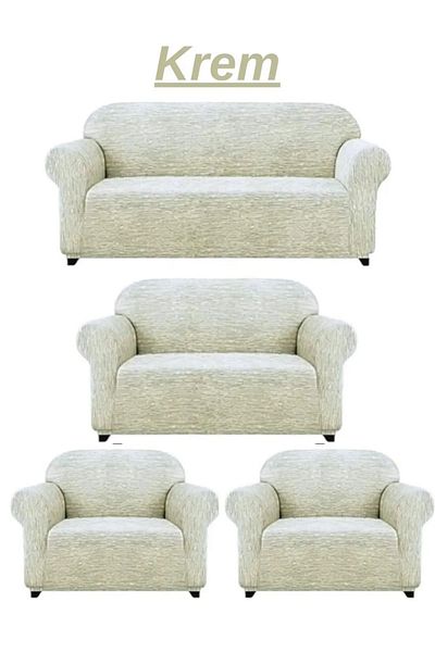 özzade Jacquard 3 3 1 1 Elastic Sofa Cover |   Elastic Seat Cover |   Seat Cover Set
