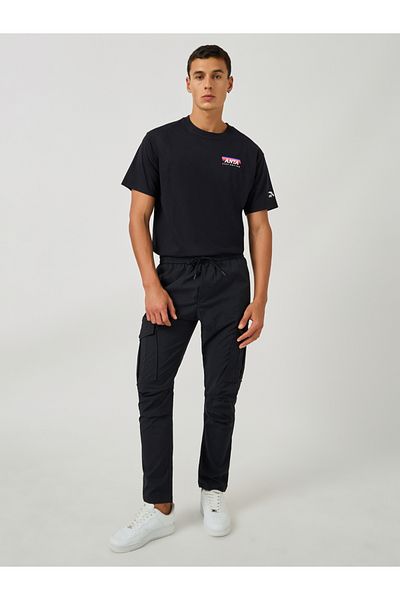 Fort Collins By Styli Solid Drawstring Waist Straight Leg Pants
