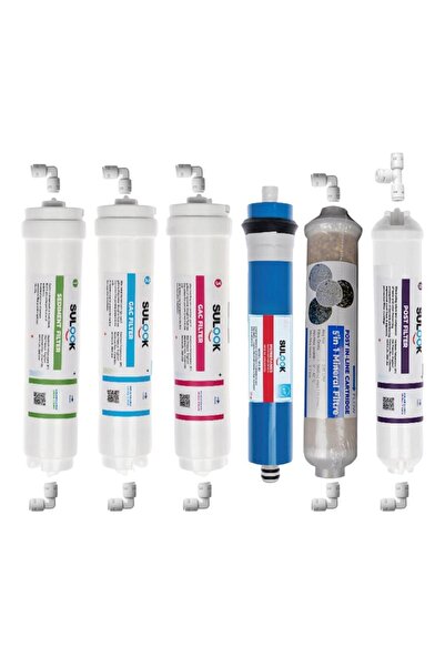 SULOOK Kapalı Kasa Su Arıtma Cihazlarına Uyumlu 6'lı Filtre Seti, 10 Aşamalı ...