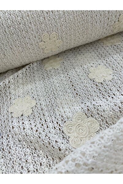 METERİAL Țesătură din dantelă cu motiv floral alb 1 metru |   Design elegant ...