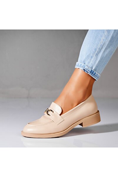 Joana Γυναικεία casual παπούτσια μπεζ από οικολογικό δέρμα Blaize