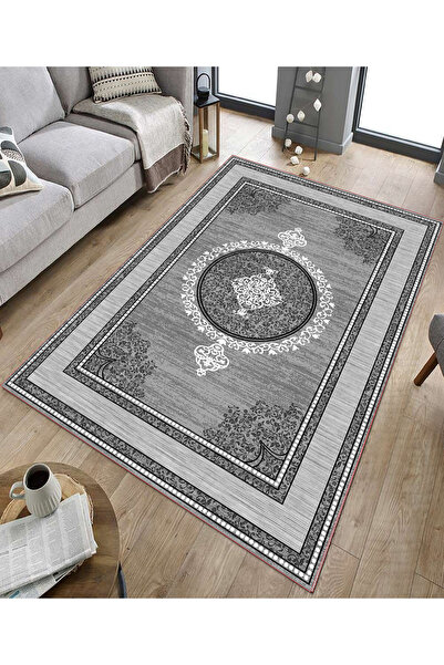 GNL HOME Gri Otantik Desenli Dijital Baskı Salon,Koridor,Mutfak,Balkon,Ofis H...