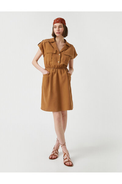 Koton Φόρεμα με κοντομάνικο τσέπη