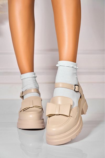 Joana Women's casual shoes Beige made of ecological leather Dorothy