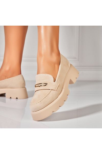 Joana Women's Casual Beige Suede Shoes Kristine