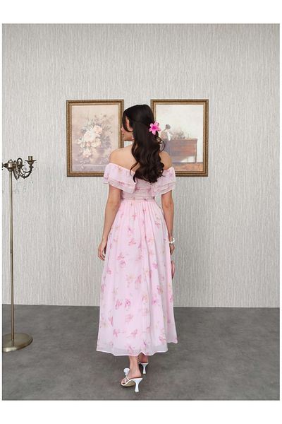 ESRAHELVACI Romantic Dress with Shoulder Ruffles