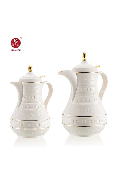 Rose Rs-712-Tea and coffee thermos set consisting of 2 rose thermoses, each with a capacity of 1 liter and a half liter