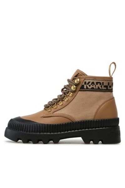 Karl Lagerfeld Women's Boots brown KARL LAGERFELD-KL42533 42T TOFFEE LTHR & TEXTILE