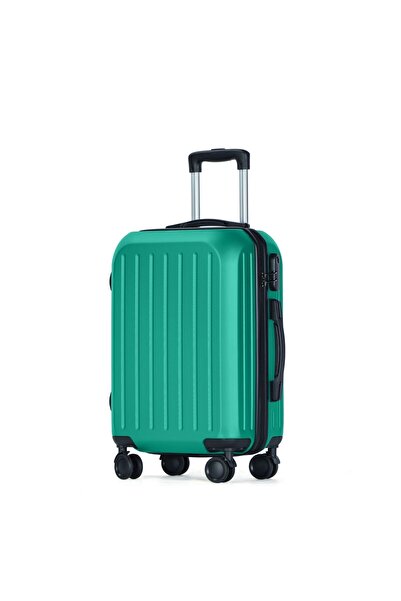 OEM Troler cabina avion RYER, 36 l, 22.5 x 37 x 56 cm, impermeabil, roti silentioase, verde smarald.