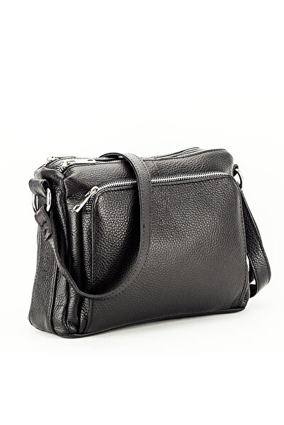 OEM Geanta crossbody din piele naturala B-8981 124 Negru