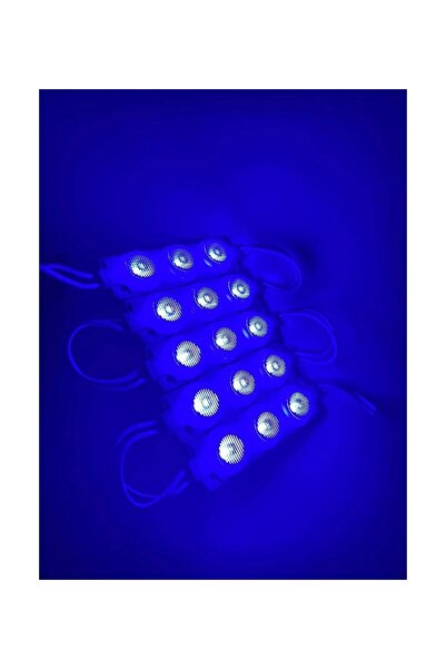 BALP Modül 3 Led 3W Kablolu Parmak Led 5 adet Mavi Renk