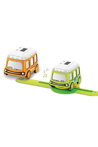 STEM 1:62 Alloy Watch Q Bus Car Interactive Induction with Light Music - Assorted Color