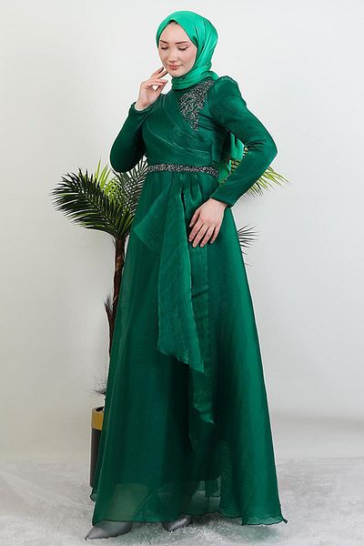 GİYZAMİLA Βραδινό φόρεμα Eliza Green Hijab