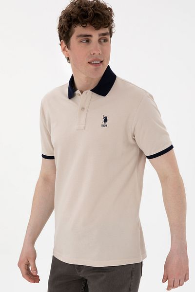 U.S. Polo Assn. Men's Regular Fit Polo Neck Stone Basic T-Shirt 50305989 -Vr049