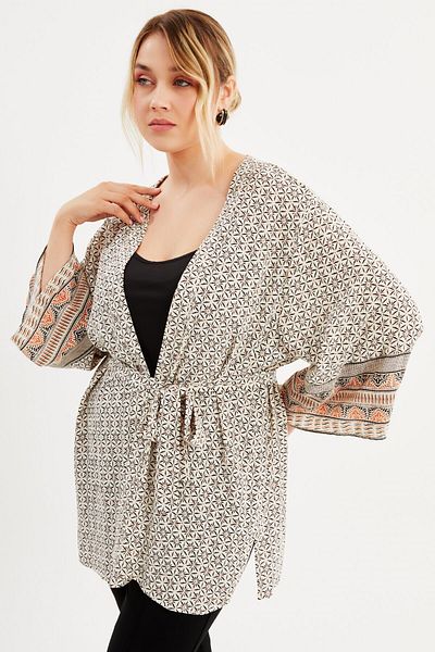 MYLİNE Kimono cu model cu centură