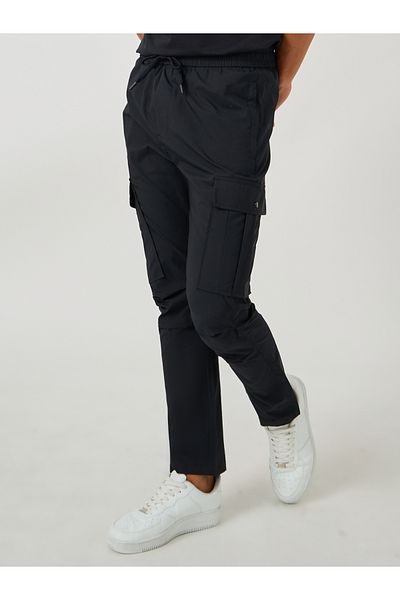 Fort Collins By Styli Solid Drawstring Waist Straight Leg Pants