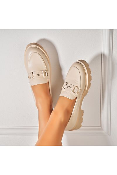 Joana Women's casual shoes Beige made of Eco-leather Amias
