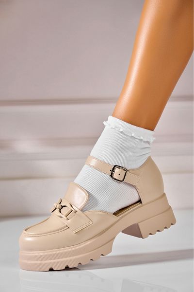 Joana Women's casual shoes Beige made of ecological leather Holly