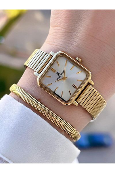 Daniel Klein Case with Corner- 2 Year Warranty Steel Cord & Wrist Watch+Bracelet (Bdk.10835.4)