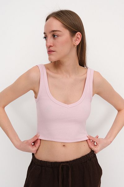 Addax Χοντρό λουράκι Crop Tank Top A0345