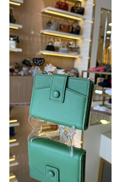 KRISTE BELL İthal Özel Kimlik Kartlıklı Cüzdan Yeşil