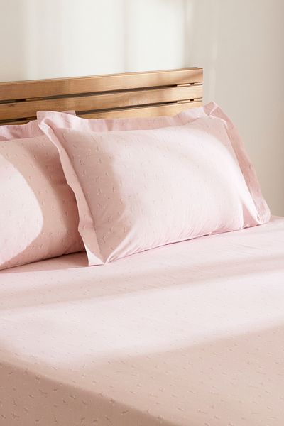 Kaşmir Home Σετ Σεντόνια Ζευγάρι Laila 100% Βαμβακερά Τριαντάφυλλο