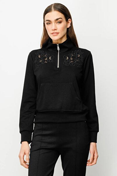 ON TRİKO Kanguru Cepli İşlemeli Sweat 56356-25