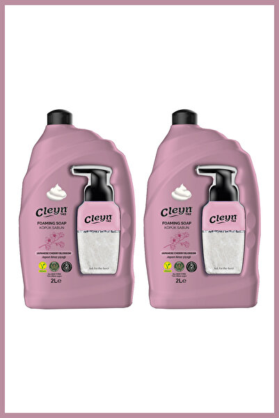 Cleyn صابون رغوة زهر الكرز الياباني 2 لتر × 2 قطعة