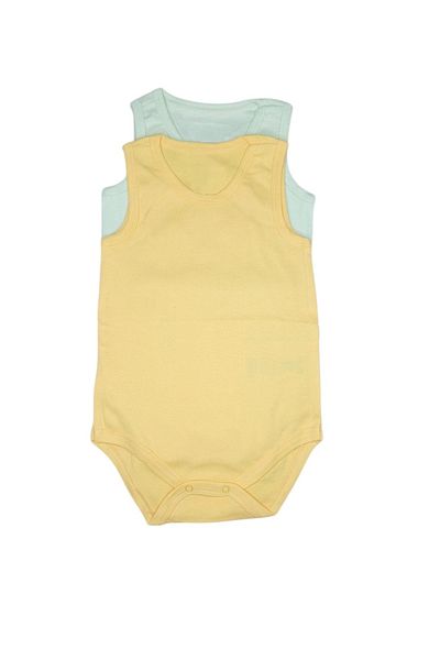 For My Baby Sleeveless Badi Baby Girl / Boy Undershirt with Snaps at the Bottom, Pack of 2