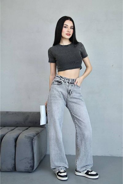 DENİKK Trend Unisex BAGGY Loose Cut JEAN DENIM Παντελόνι Palazzo