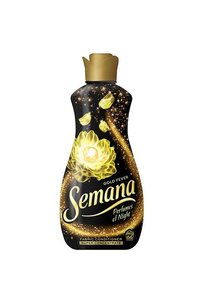 Semana Perfumes Of Night Gold Fever Super Concentrated Fabric Softener, 66 Washes, 1.65l