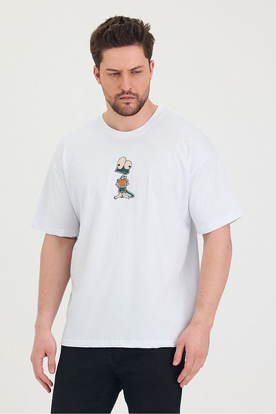 COOL TARZ Μπλουζάκι με λαιμόκοψη Oversize Casual Unisex
