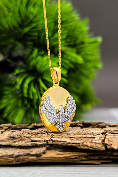 SİLVERA TELKARİ Alya Anka Kuşu Kolye Altın Kaplama 925 Ayar Gümüş Kolye ST366