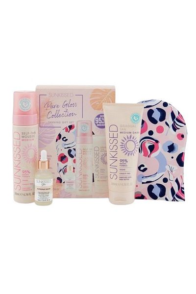 Sunkissed Σετ Autobronzare, Sunkissed, Σετ Δώρου για Μαύρισμα Pure Glow Collection, με Spuma Autobronzanta Medium