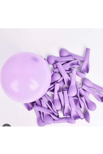 Deniz Party Store 5 Inch Tiny Latex Balloon 12.5 Cm Diameter 20 Pieces Macaron Lilac