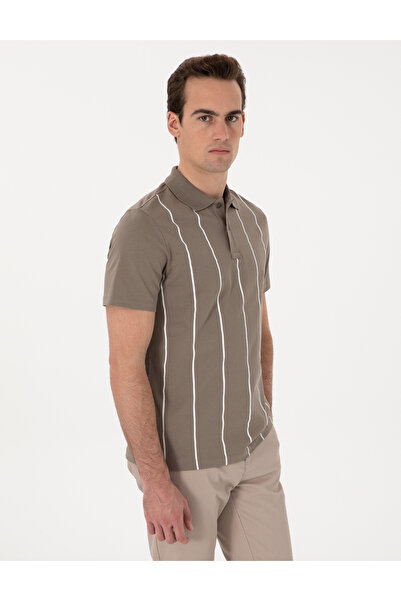 Pierre Cardin Koyu Vizon Regular Fit Polo Yaka Tişört 50310158-VR241