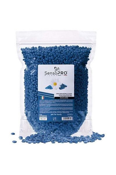 SensoPRO Milano Ελαστικό κερί αποτρίχωσης, κόκκοι, SensoPro, Azulene, 500 g