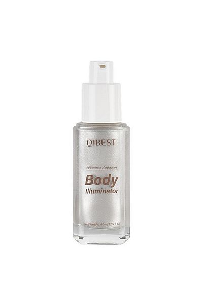 QIBEST Liquid Highlighter for Face and Body, Body Shimmer Glow, 01, 40 ml