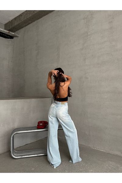 DENİKK TREND SPECIAL DESIGN ΠΛΑΤΗ ΠΟΔΙ PALAZZO JEAN ΤΕΝΙΝ ΠΑΝΤΕΛΟΝΙ ΛΕΠΤΟΜΕΡΕΙΑΣ