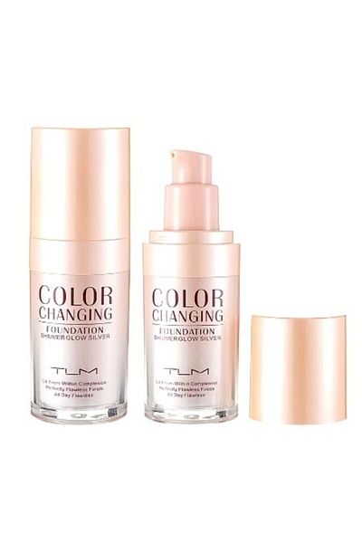 TLM Fond de Ten Stralucitor, TLM, Color Changing, Shimmer Glow Silver, 30 ml
