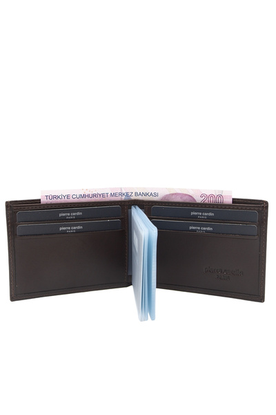 Pierre Cardin Brown Analine Leather Credit Card Holder 075D06