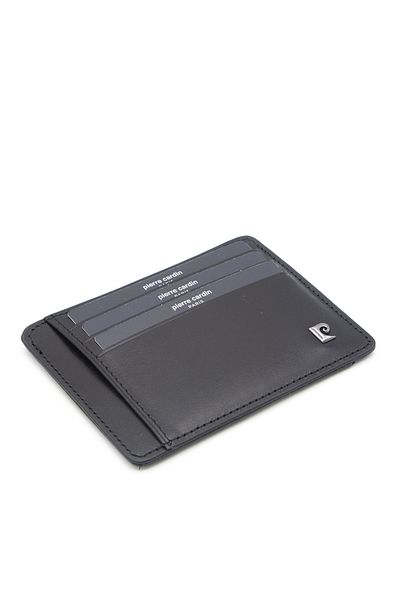 Pierre Cardin Black Analin Unisex Leather Card Holder 0422A55
