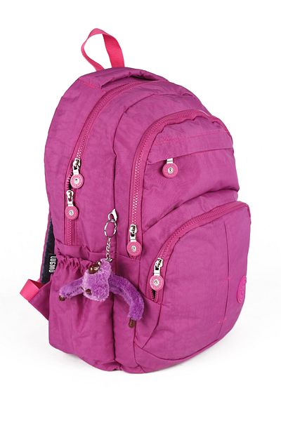 LUGMO Geantă de școală Pink Clinker - Liceu cu căptușeală impermeabilă cu slot pentru laptop
