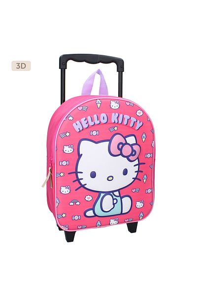 Hello Kitty Multicolored 3D trolley, with one compartment, 32x26x11 cm, Another Dimension, Hello Kitty