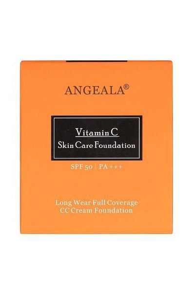Makeup CC Cream Foundation With Coverage, Mushroom Air Cushion, Vitamin C, Spf50, 02