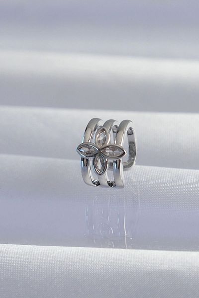 Clariss النحاس الفضة اللون البرسيم Earcuff القرط