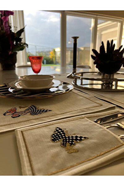 lizy's 100% бавовна, 6-місний набір сервірувальних доріжок з контурним візерунком | 19 предметів