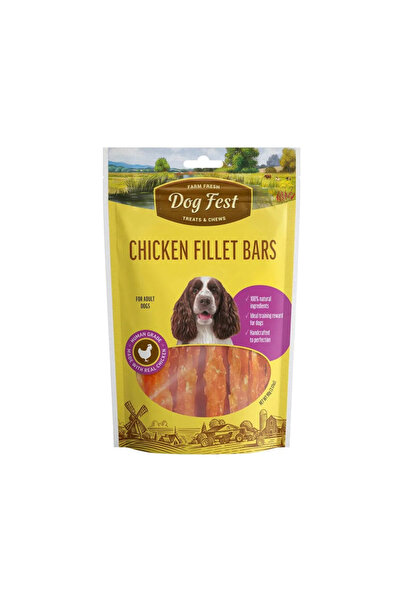 Dog Fest قطع فيليه الدجاج للكلاب البالغة - 90 جرام