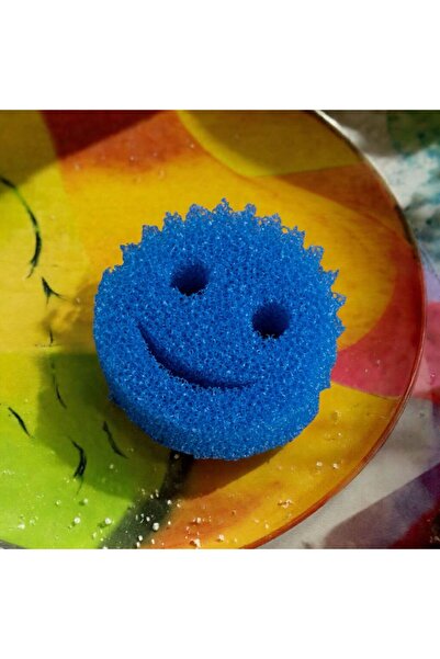 DFN Mavi Gülen Yüz Bulaşık Süngeri