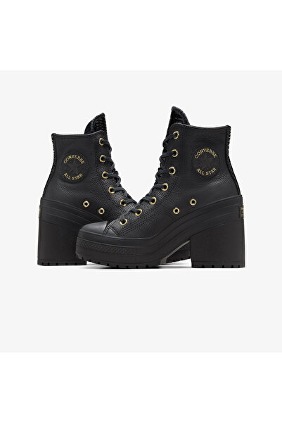 Converse Chuck 70 De Luxe Heel Unisex Kahverengi Deri Platform Sneaker